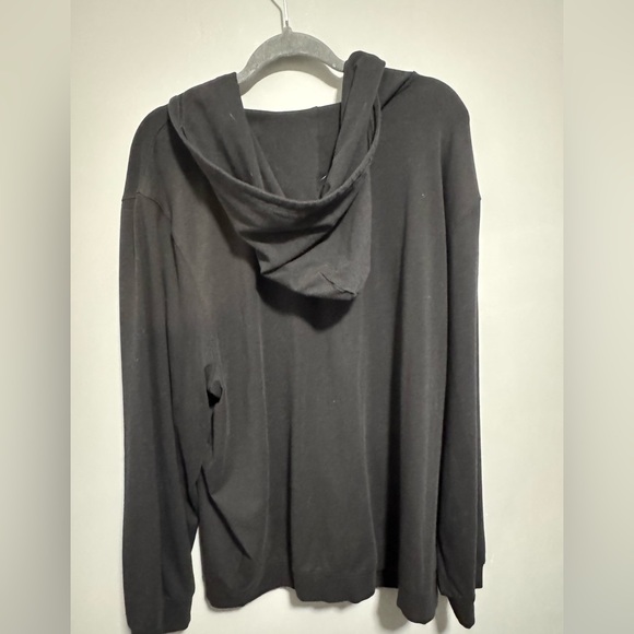 NWT- SKIMS Men's Jersey Lounge Zip Up Black Hoodie. Size XL - Picture 4 of 8